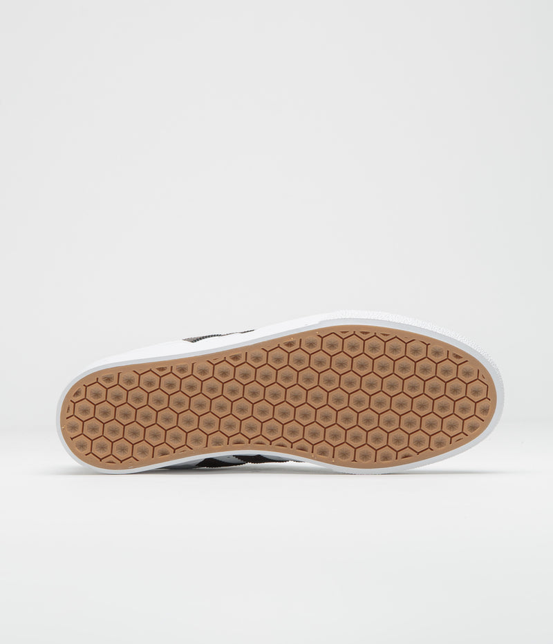 Adidas Busenitz Vulc II Shoes in FTWR White and Aurora Coffee / Gold Metallic