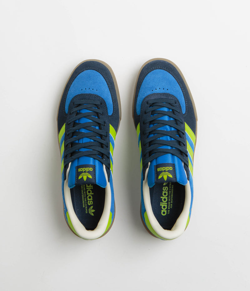 Adidas Glenburn Shoes in Bright Royal and Semi Solar Slime / Collegiate Navy