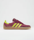 Adidas Puig Samba Shoes in Maroon and Semi Solar Yellow / Shadow Red