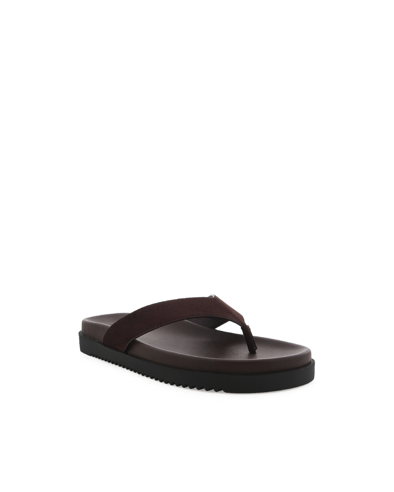 AILA - DARK CACAO SUEDE-Sandals-Billini-Billini