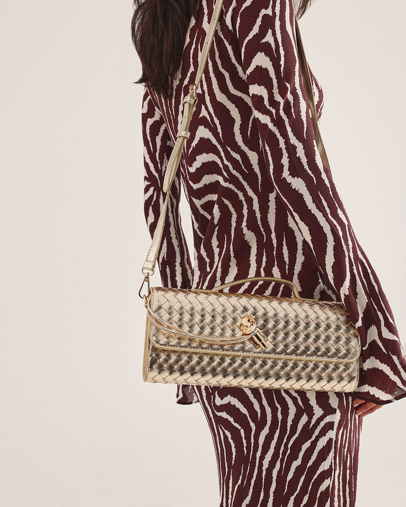 ALICE CLUTCH BAG - GOLD METALLIC-Handbags-Billini-Billini