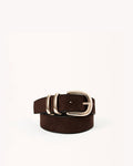 AMANI BELT - DARK CACAO SUEDE-GOLD-BELTS-Billini-Billini