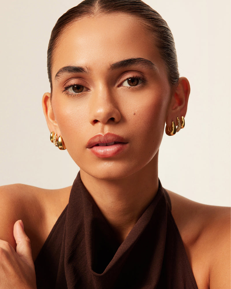 ANDIE 3 PACK EARRINGS - GOLD PLATED 18K-JEWELLERY-Billini-Billini