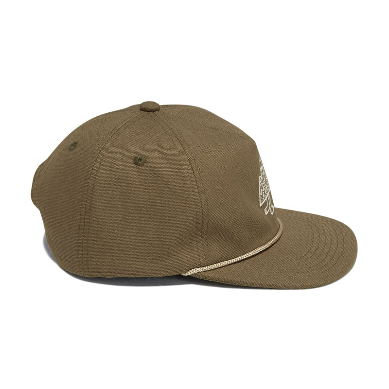 Autumn Canvas 5 Panel Hat - Olive
