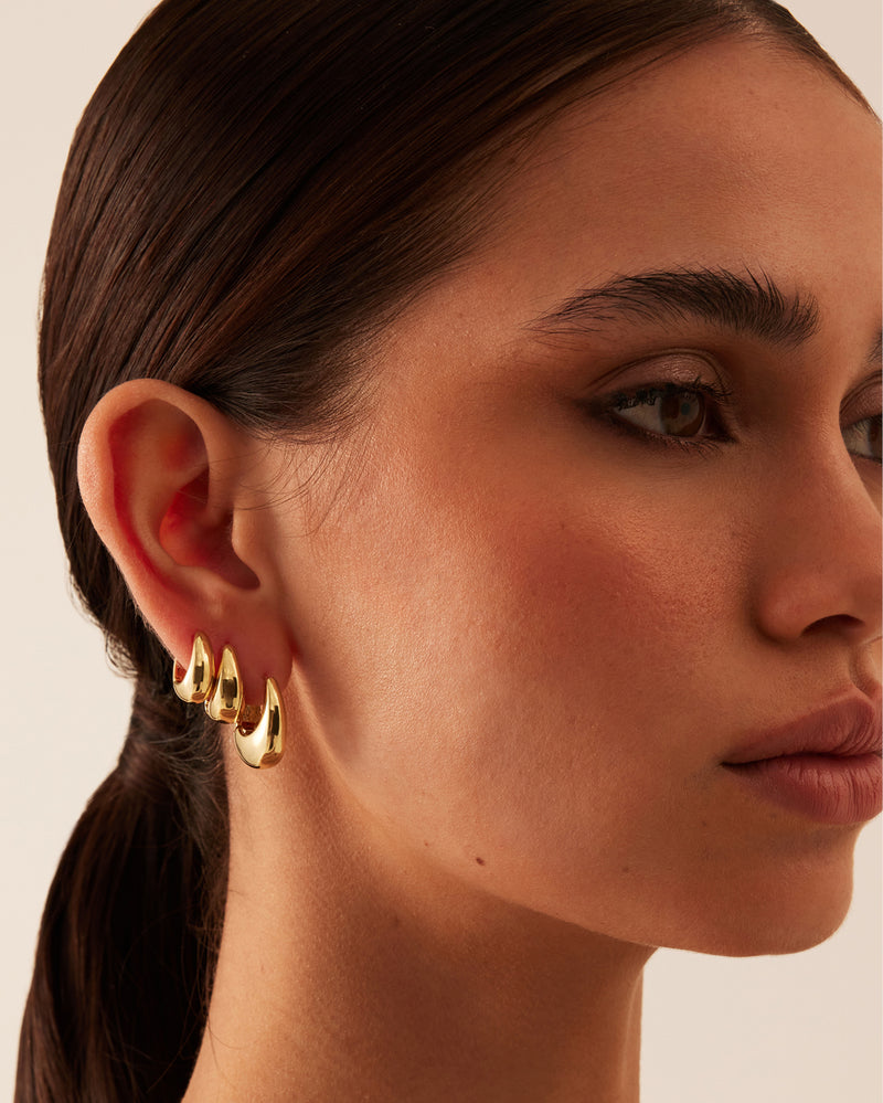 AVENA EARRING 3 PACK - GOLD PLATED 18K-JEWELLERY-Billini-O/S-Billini