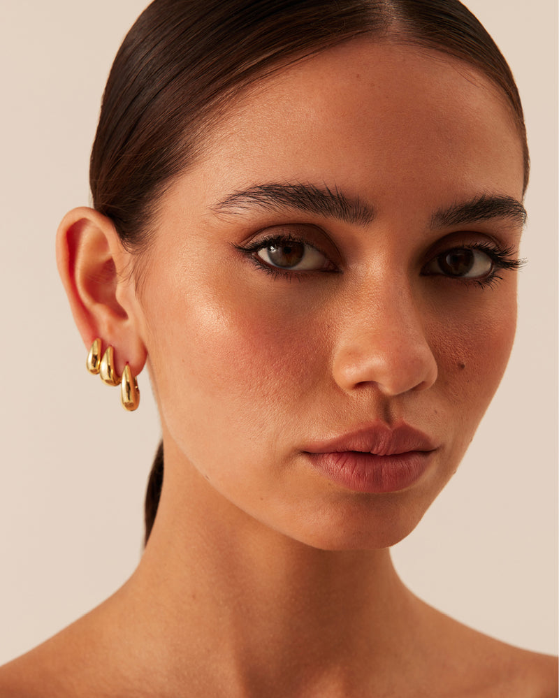 AVENA EARRING 3 PACK - GOLD PLATED 18K-JEWELLERY-Billini-O/S-Billini