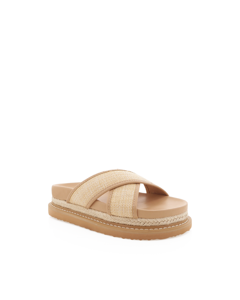 AYSHA - NATURAL RAFFIA-CLAY-Sandals-Billini-Billini