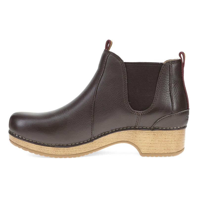 Side image of Becka Chocolate Leather