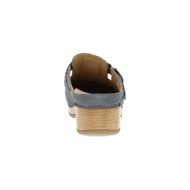 Heel image of Branson Clog Dusty Blue Leather