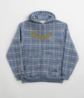 Butter Goods Edge Applique Zip-Thru Hoodie in Plaid
