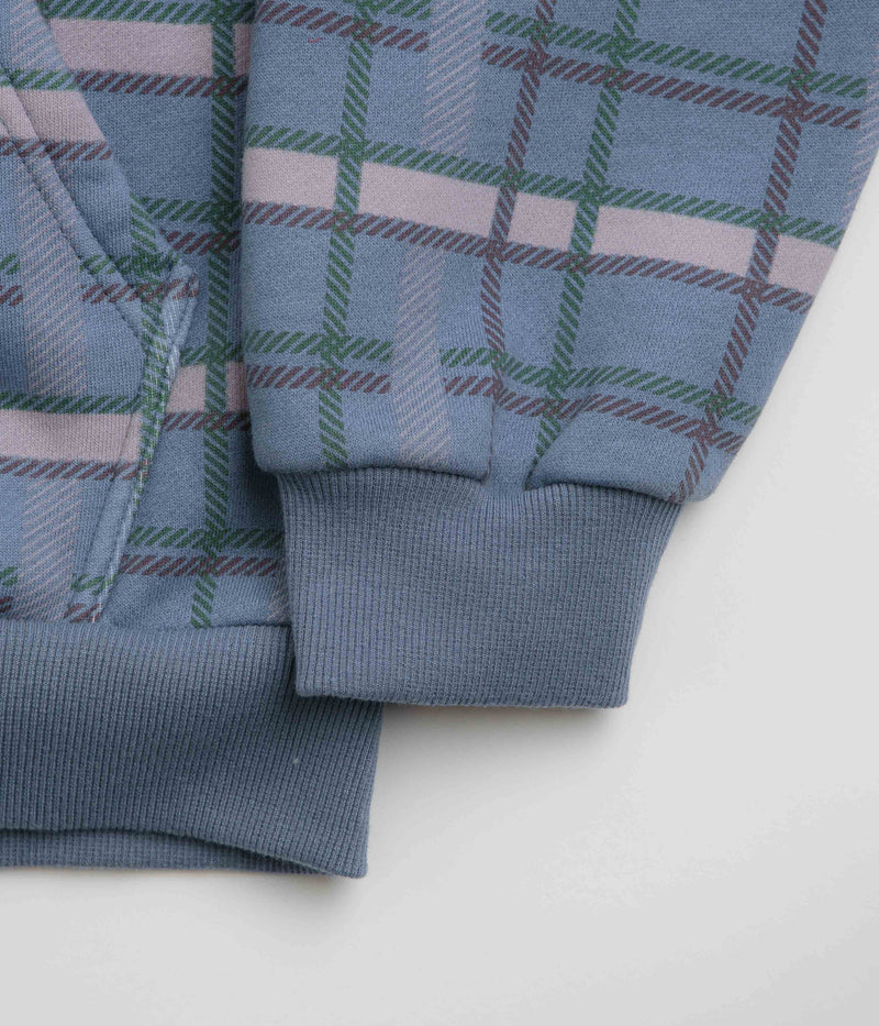 Butter Goods Edge Applique Zip-Thru Hoodie in Plaid