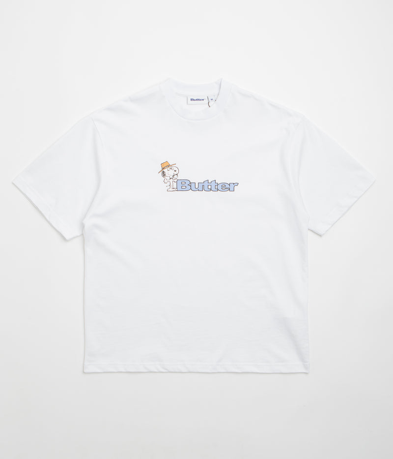 Butter Goods x Peanuts Spike Logo T-Shirt in White