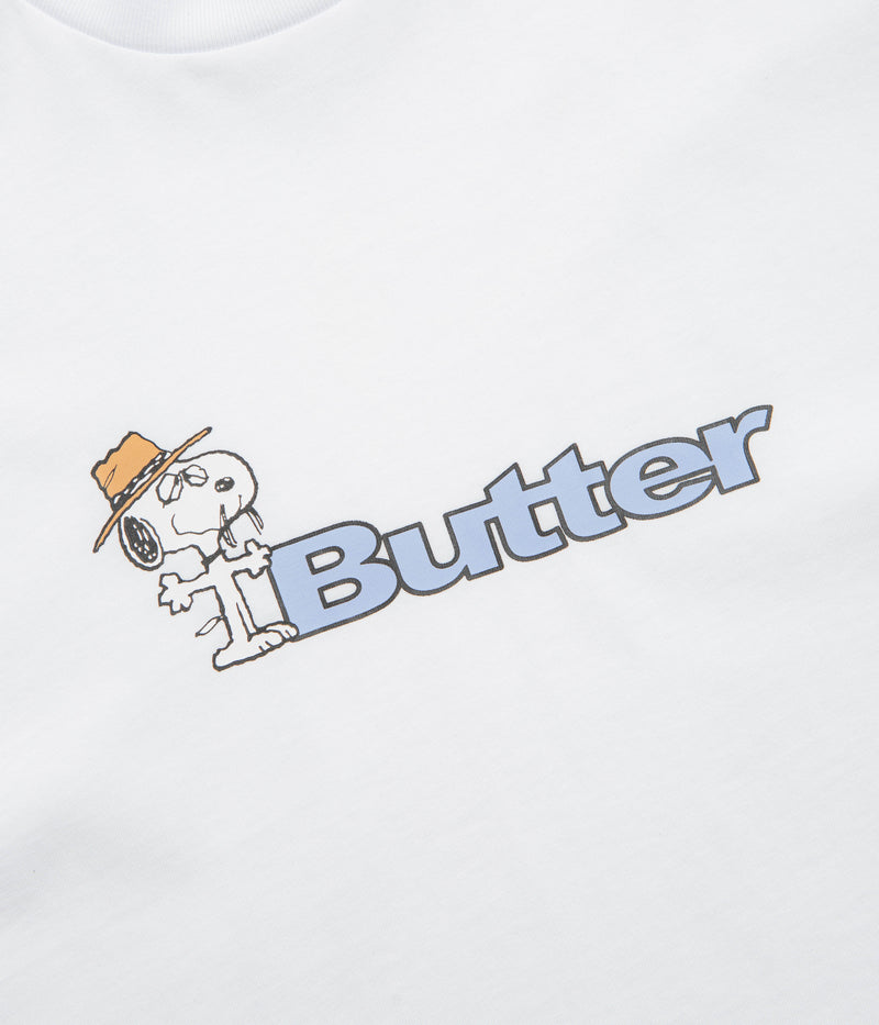 Butter Goods x Peanuts Spike Logo T-Shirt in White