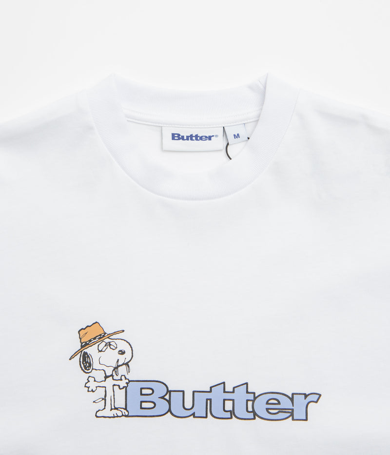 Butter Goods x Peanuts Spike Logo T-Shirt in White