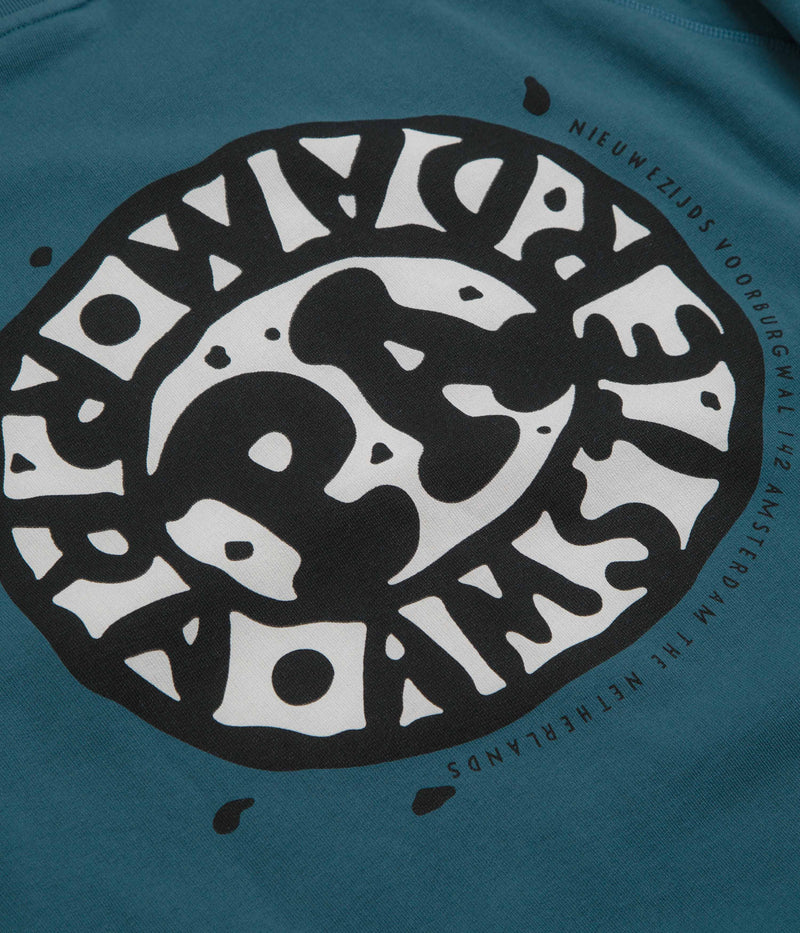 by Parra Amsterdammed Crewneck Sweatshirt in Washed Blue