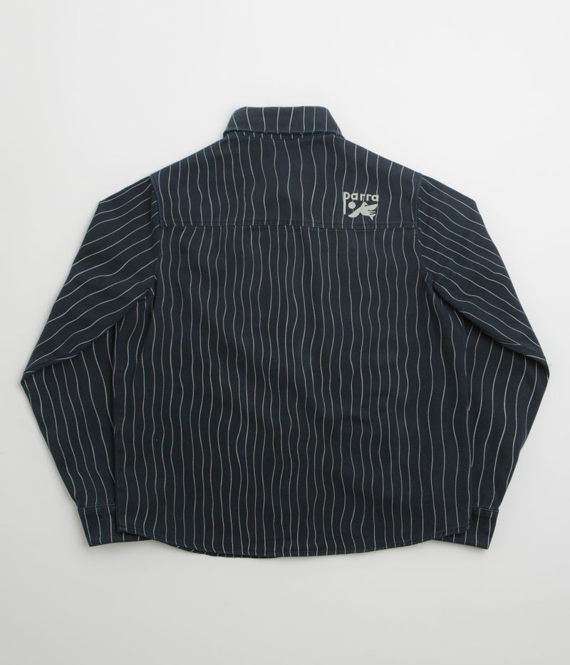 by Parra Meandering Lines Shirt in Navy Blue