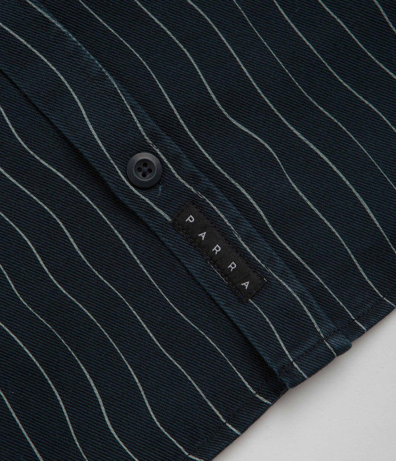 by Parra Meandering Lines Shirt in Navy Blue