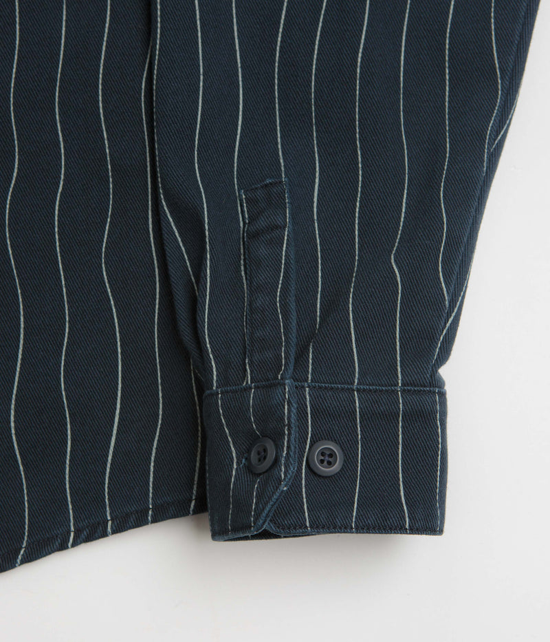 by Parra Meandering Lines Shirt in Navy Blue