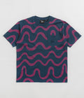 by Parra Sound Waved T-Shirt in Navy Blue