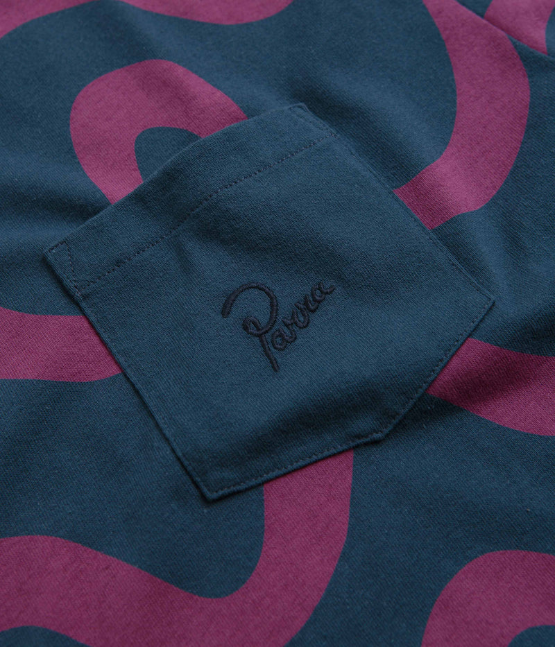 by Parra Sound Waved T-Shirt in Navy Blue