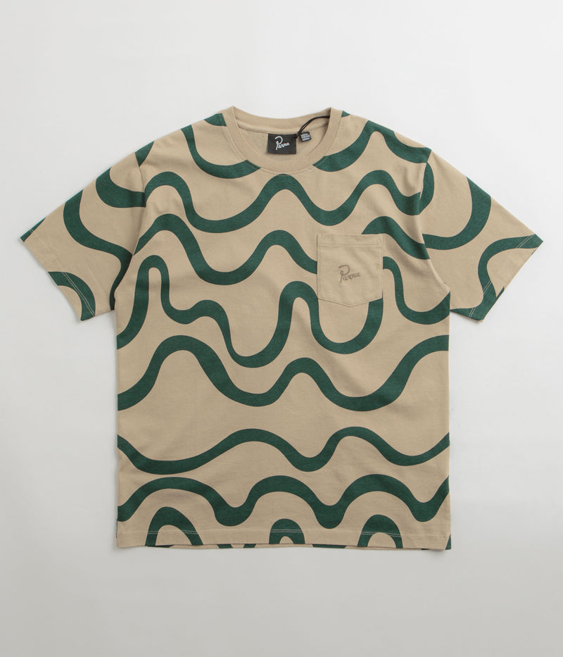 by Parra Sound Waved T-Shirt in Tan