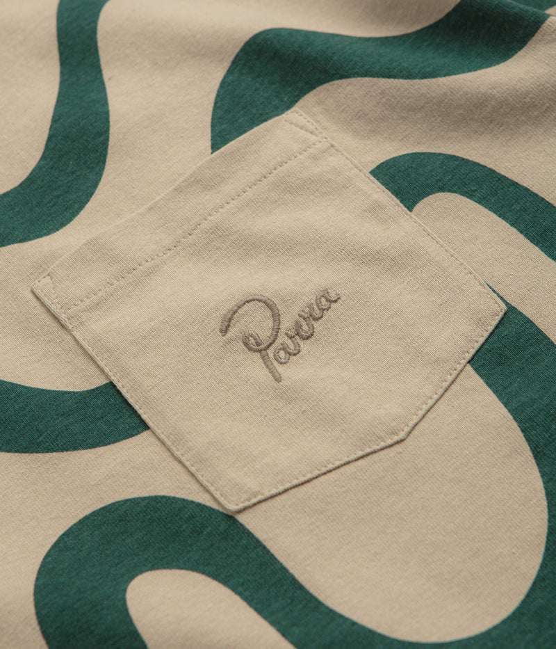 by Parra Sound Waved T-Shirt in Tan