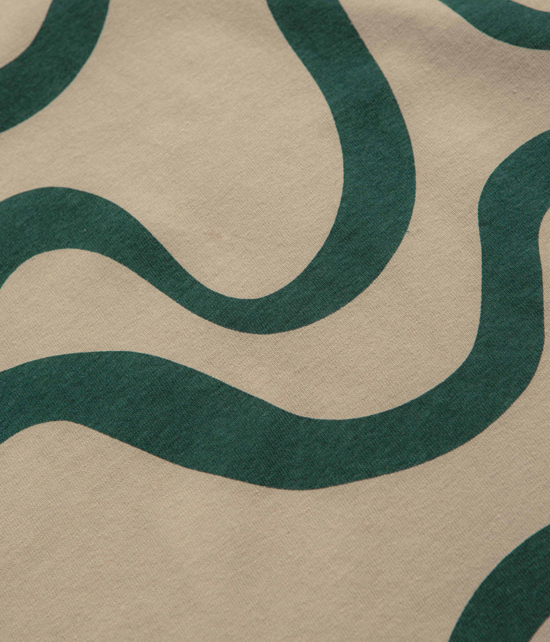 by Parra Sound Waved T-Shirt in Tan