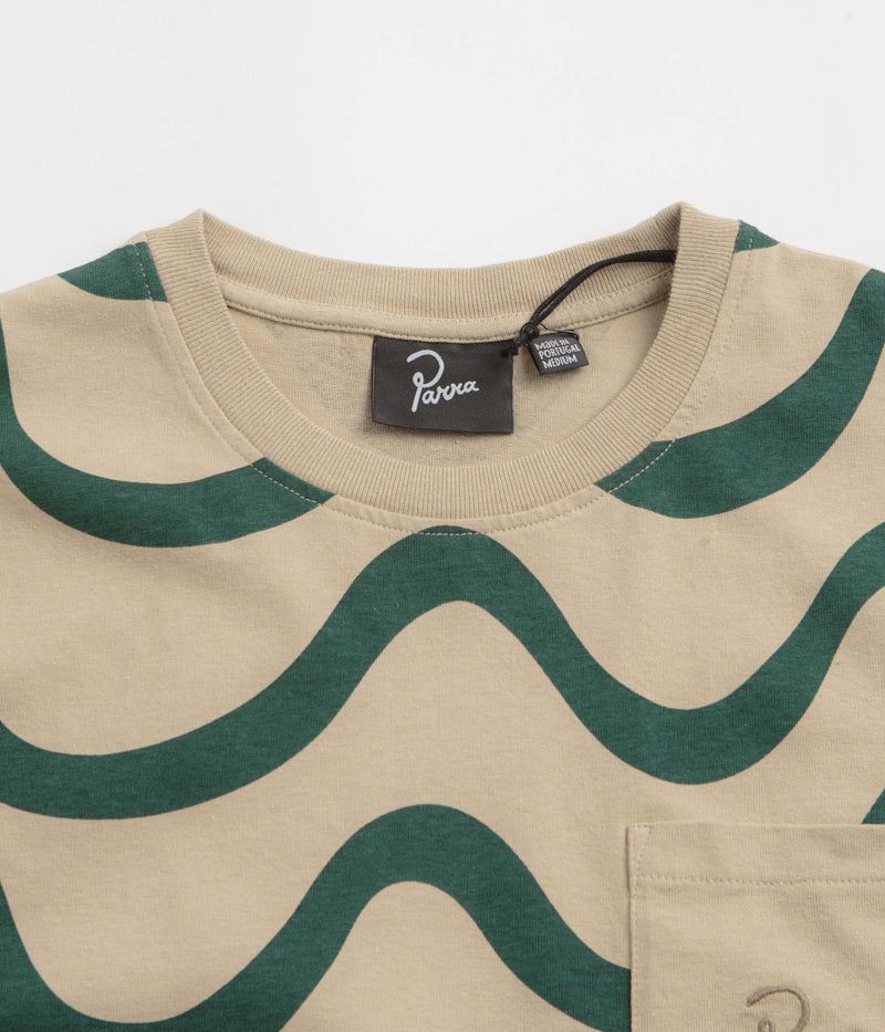 by Parra Sound Waved T-Shirt in Tan