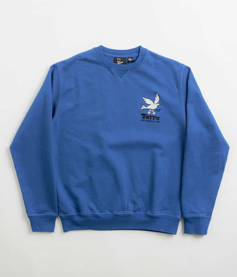 by Parra Wheel Chested Bird Crewneck Sweatshirt in Blue