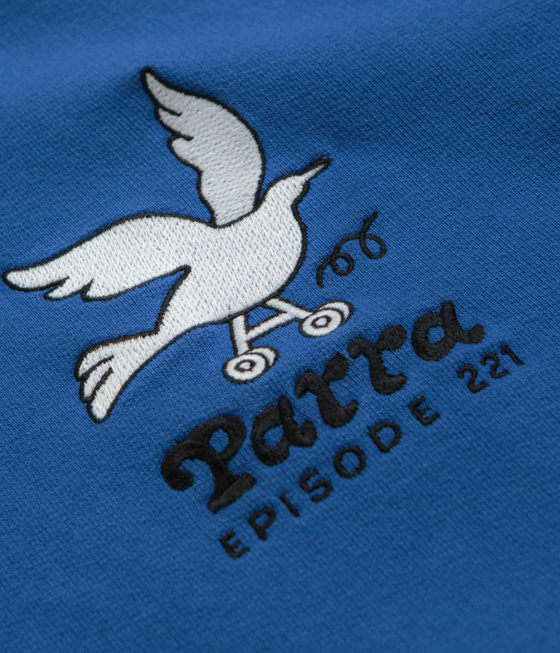 by Parra Wheel Chested Bird Crewneck Sweatshirt in Blue