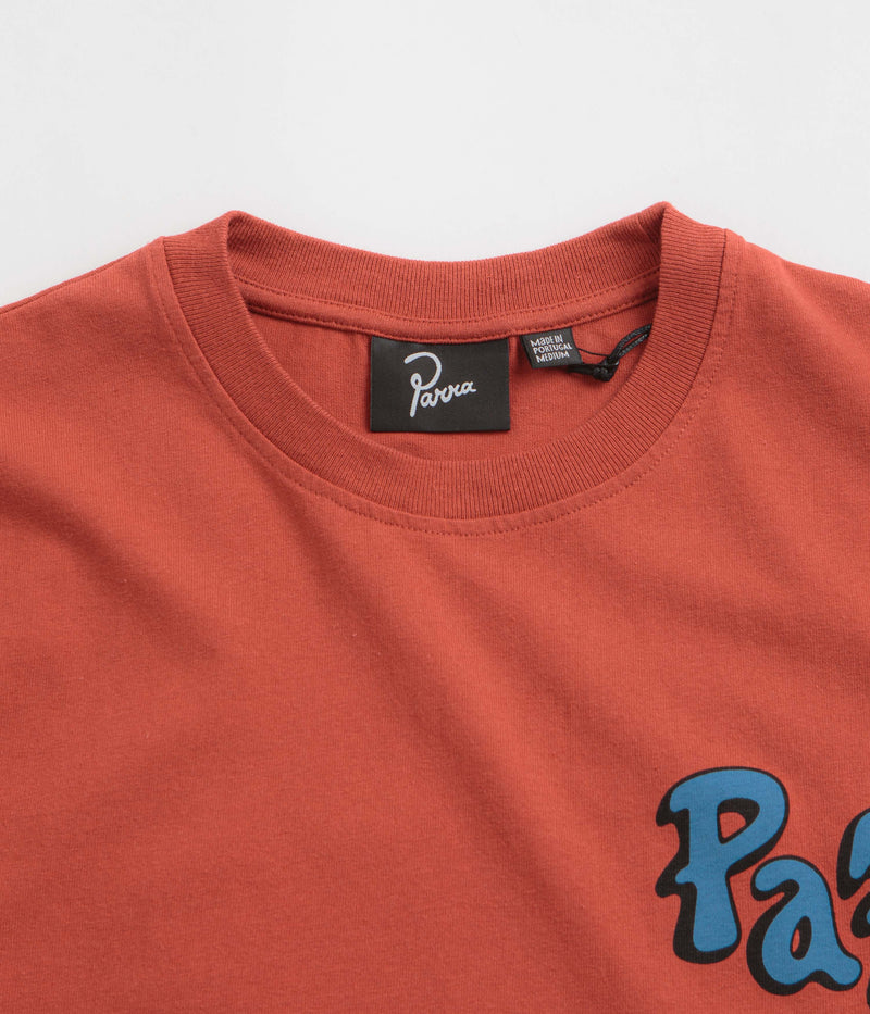 by Parra Wheeled Bird T-Shirt in Rust