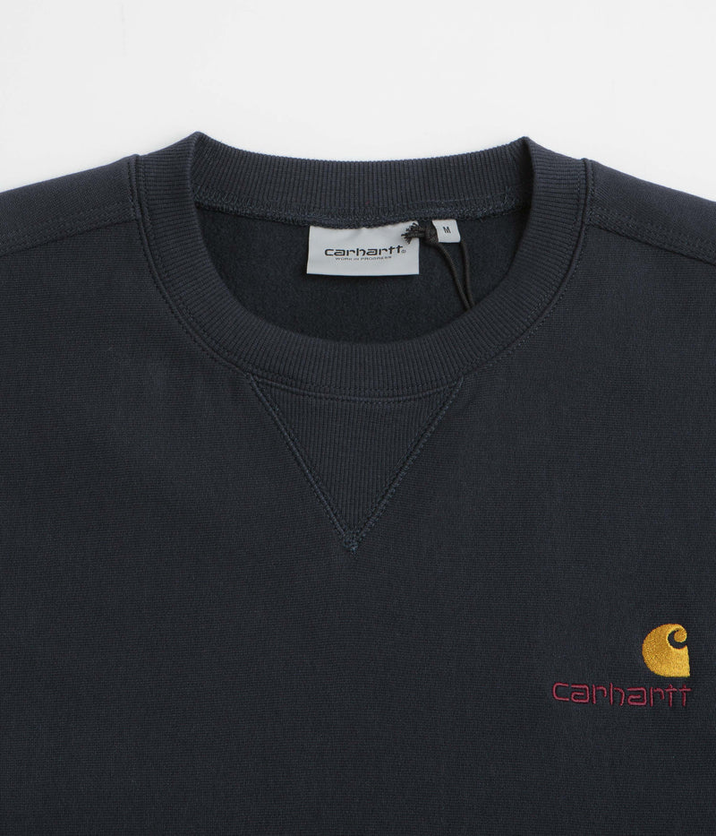 Carhartt American Script Crewneck Sweatshirt in Deep Night
