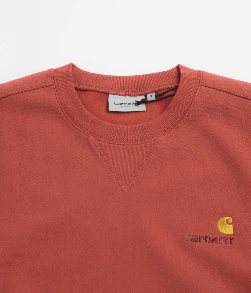 Carhartt American Script Crewneck Sweatshirt in Oxide Red