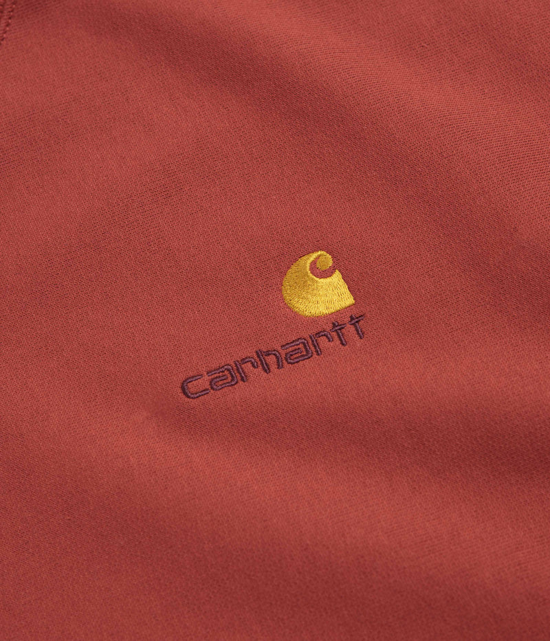 Carhartt American Script Crewneck Sweatshirt in Oxide Red