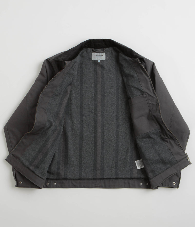 Carhartt Detroit Jacket in Graphite and Black Rigid