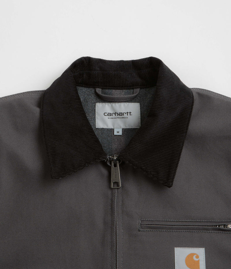 Carhartt Detroit Jacket in Graphite and Black Rigid
