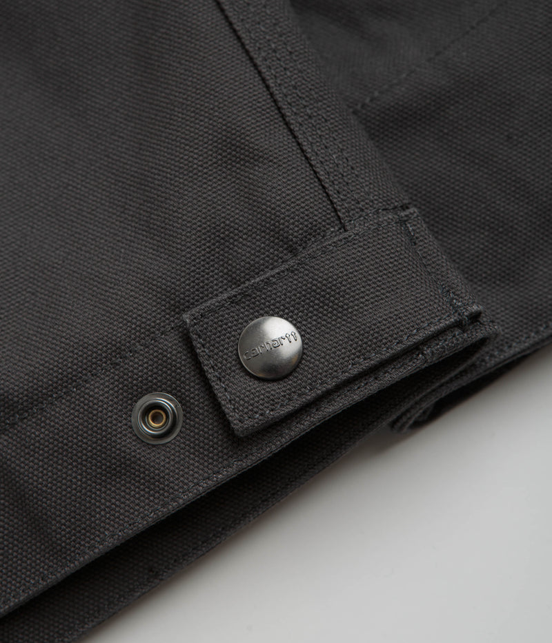 Carhartt Detroit Jacket in Graphite and Black Rigid