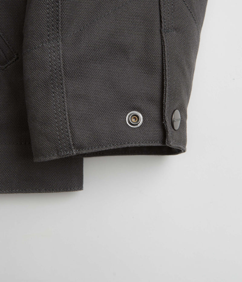 Carhartt Detroit Jacket in Graphite and Black Rigid