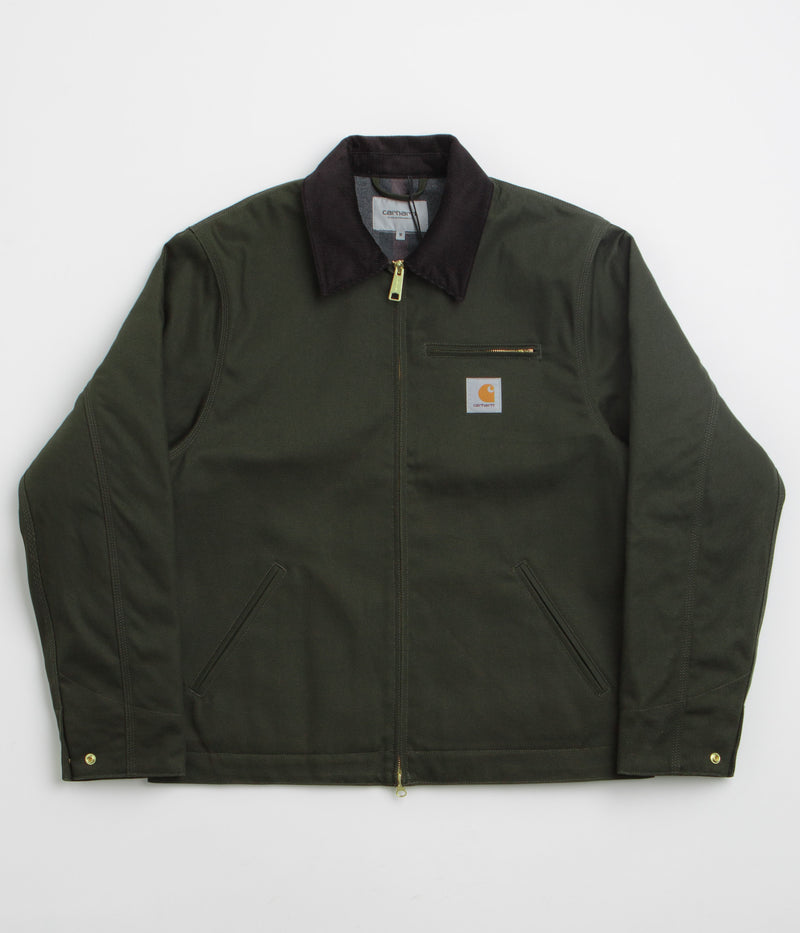 Carhartt Detroit Jacket in Olive and Black Rigid
