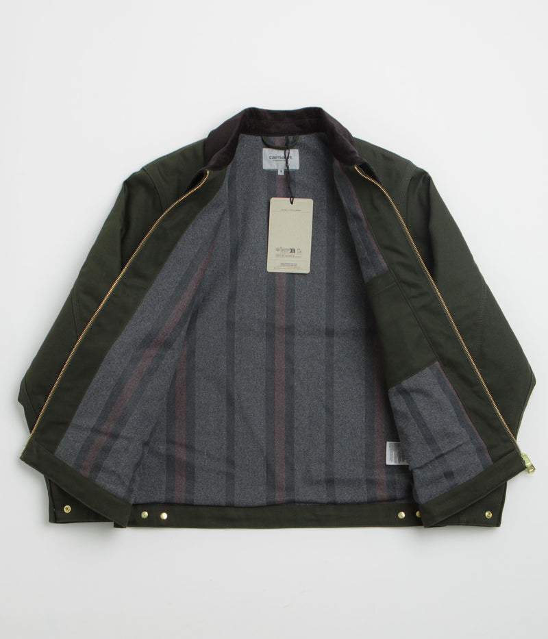 Carhartt Detroit Jacket in Olive and Black Rigid