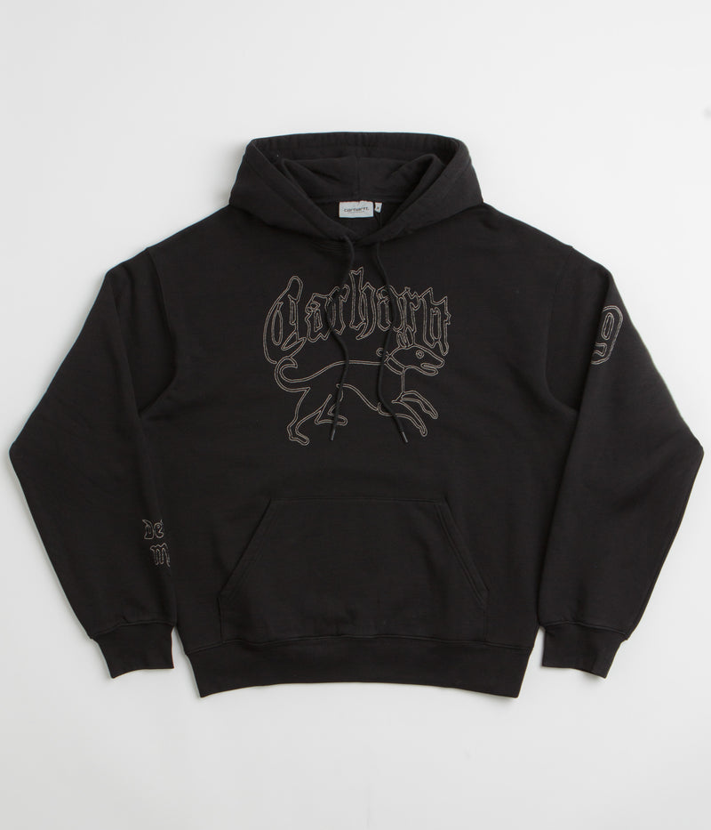 Carhartt Hackwork Hoodie in Black and Wall