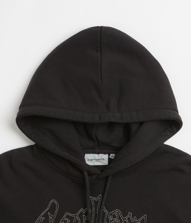 Carhartt Hackwork Hoodie in Black and Wall