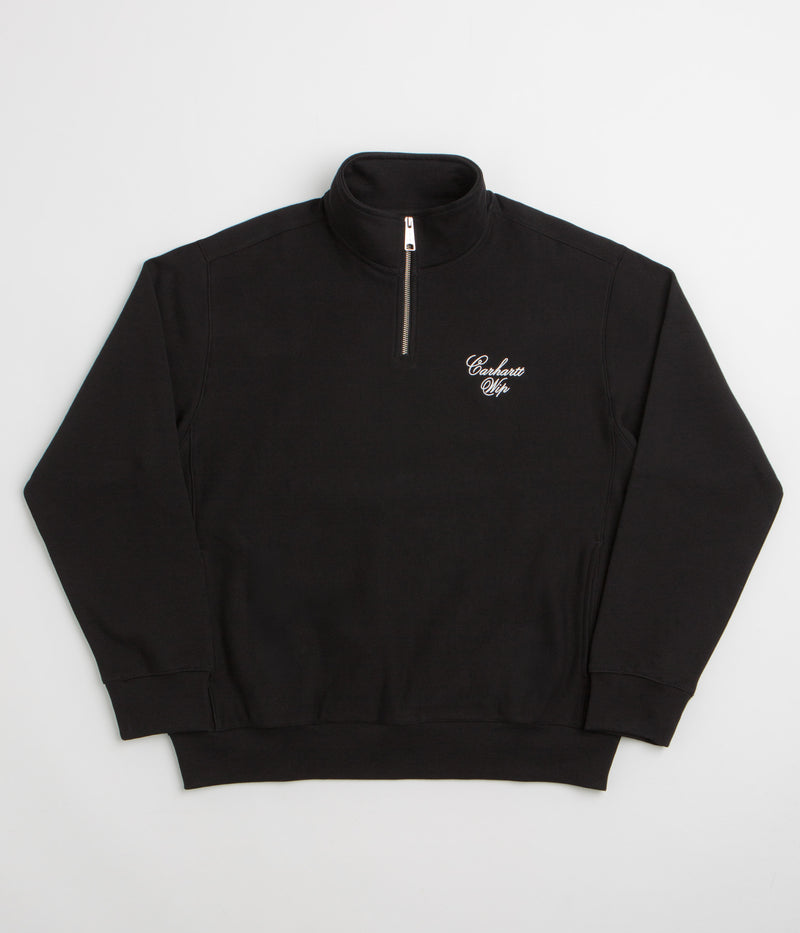 Carhartt Longhand Half Zip Sweatshirt in Black and White