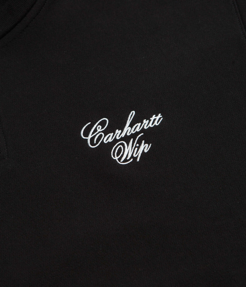 Carhartt Longhand Half Zip Sweatshirt in Black and White