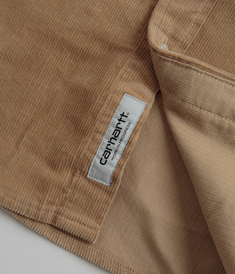 Carhartt Madison Fine Cord Shirt in Sable and Black