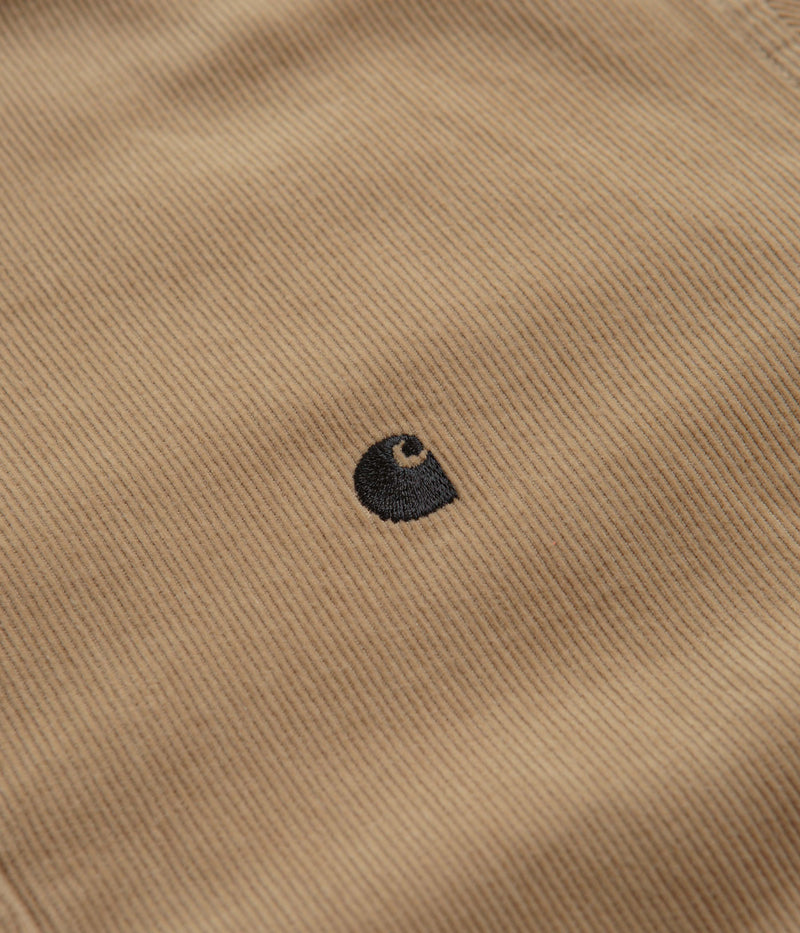 Carhartt Madison Fine Cord Shirt in Sable and Black