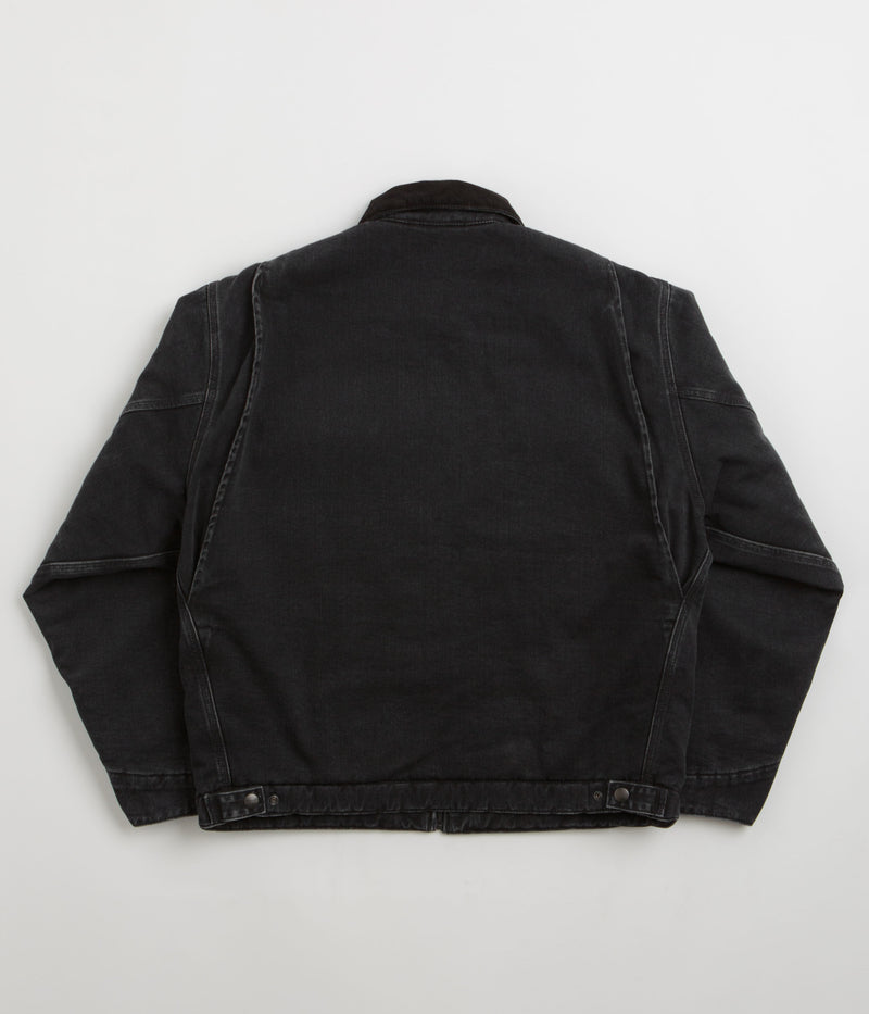Carhartt OG Detroit Jacket in Black and Black Stone Washed