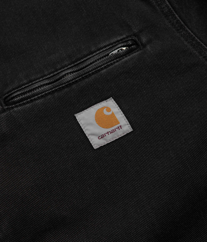 Carhartt OG Detroit Jacket in Black and Black Stone Washed