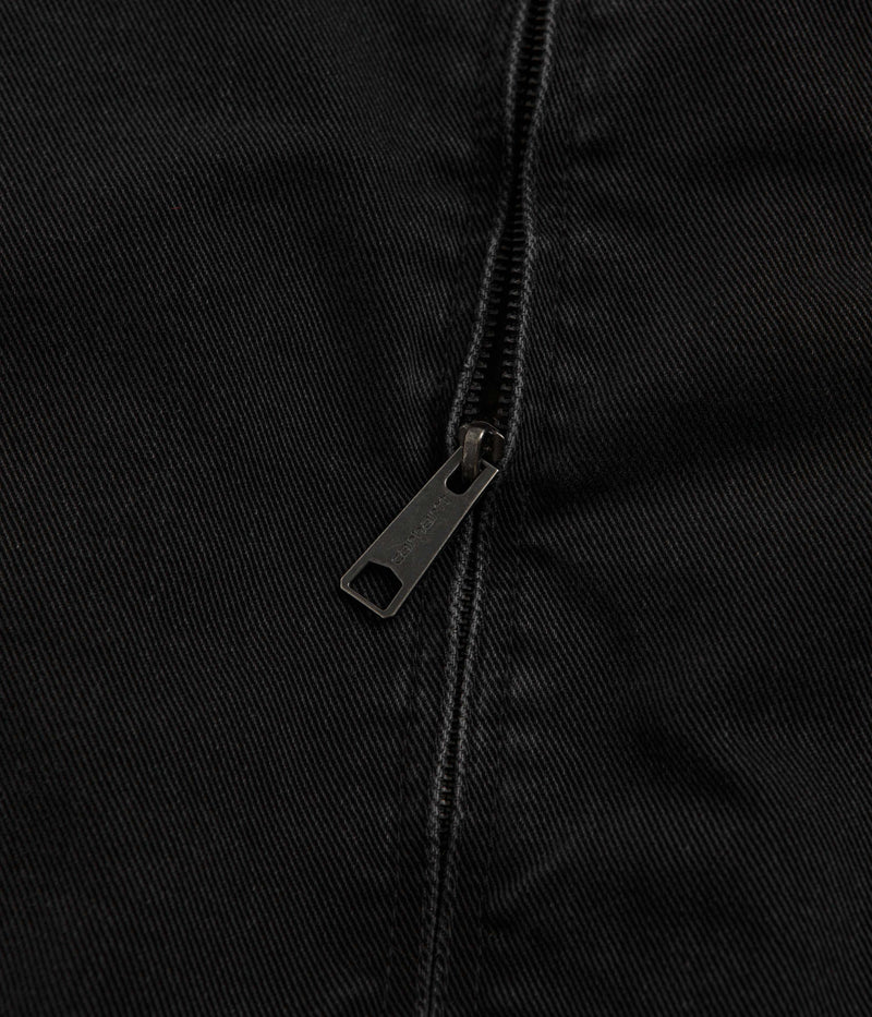 Carhartt OG Detroit Jacket in Black and Black Stone Washed