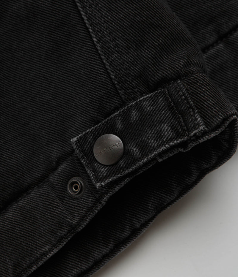 Carhartt OG Detroit Jacket in Black and Black Stone Washed
